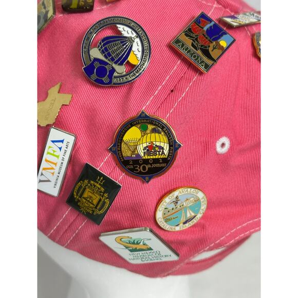Pink Richmond VA Cap w/39 Souvenir Pins & Paul McCartney World Tour Pin - Picture 4 of 14